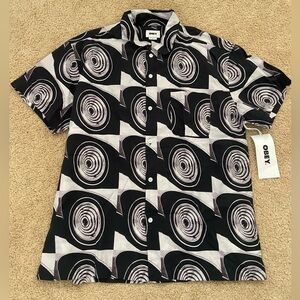 OBEY Lankershim Organic Woven Down Shirt White/Black